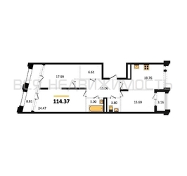 3-комнатная квартира, 114.37кв.м - изображение 1