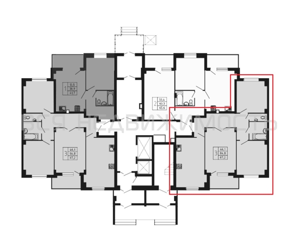 3-комнатная квартира, 87.2кв.м - изображение 1