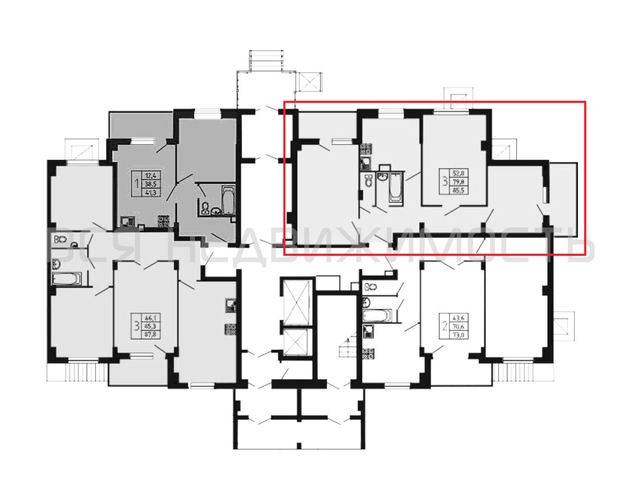 3-комнатная квартира, 85.5кв.м - изображение 1