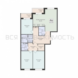 3-комнатная квартира, 120.3кв.м - изображение 1