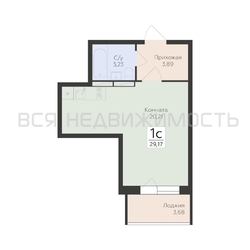квартира-студия, 29,17кв.м. - изображение 1