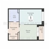1-комнатная квартира, 42.24кв.м - изображение 1 1-комнатная квартира, 42.24кв.м - изображение 1