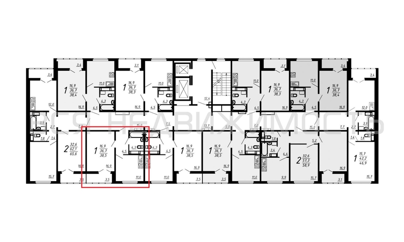 1-комнатная квартира, 38.5кв.м - изображение 1