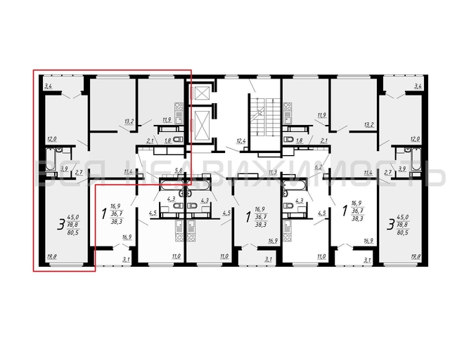 3-комнатная квартира, 80.5кв.м - изображение 1