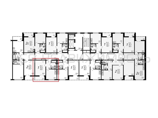 1-комнатная квартира, 38.5кв.м - изображение 1