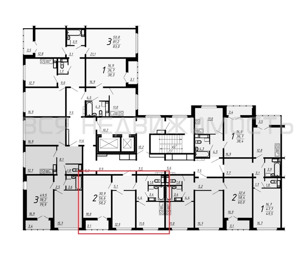 2-комнатная квартира, 58.2кв.м - изображение 1