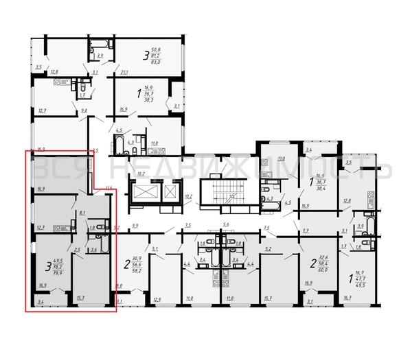 3-комнатная квартира, 80кв.м - изображение 1