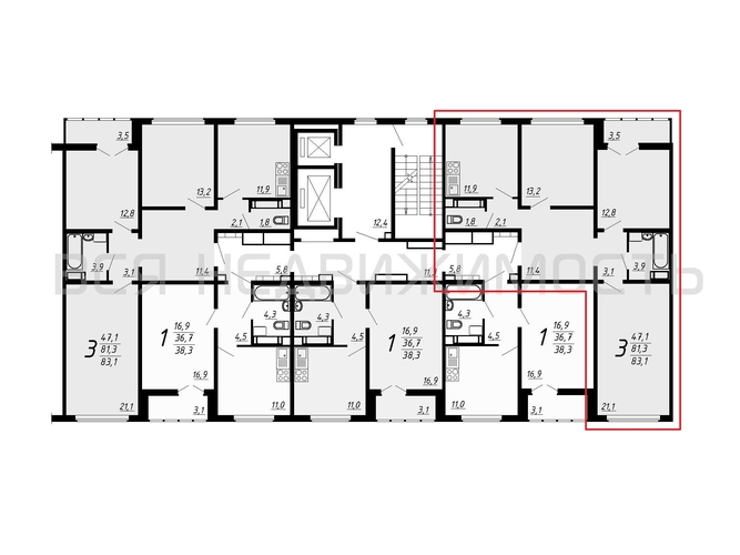 3-комнатная квартира, 83кв.м - изображение 1