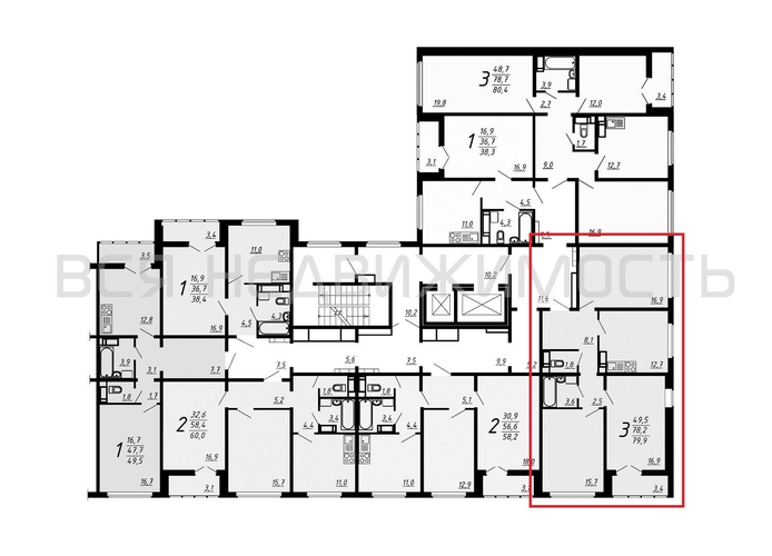 3-комнатная квартира, 80кв.м - изображение 1