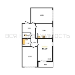 3-комнатная квартира, 80кв.м 3-комнатная квартира, 80кв.м - изображение 1