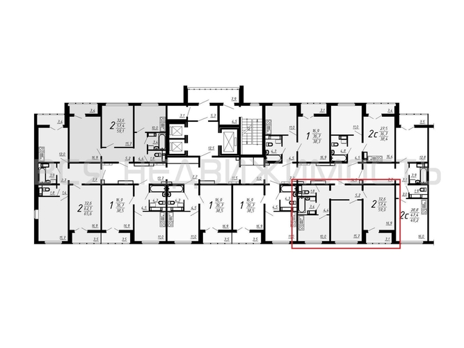 2-комнатная квартира, 58.5кв.м - изображение 1