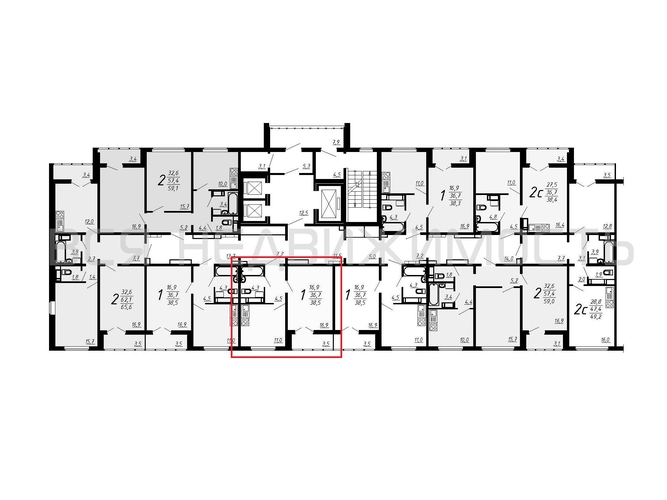 1-комнатная квартира, 38.3кв.м - изображение 1