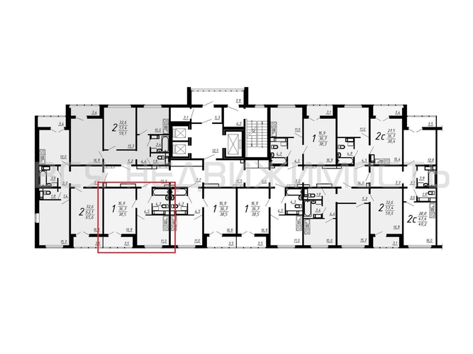 1-комнатная квартира, 38.3кв.м - изображение 1