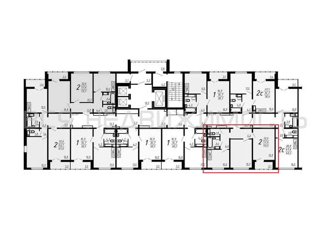 2-комнатная квартира, 59кв.м - изображение 1