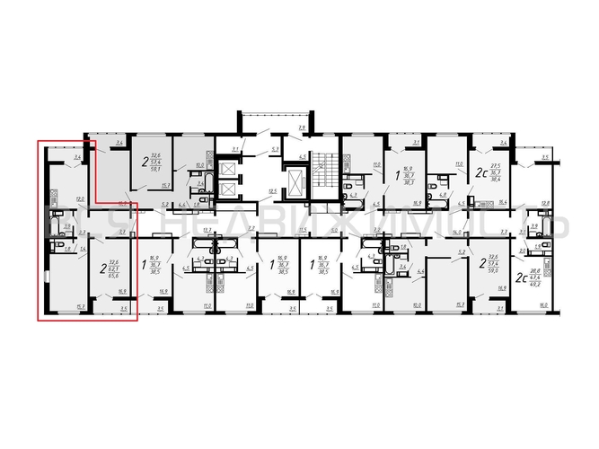 2-комнатная квартира, 65.6кв.м - изображение 1