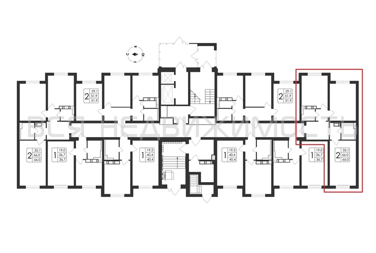 2-комнатная квартира, 66кв.м - изображение 1