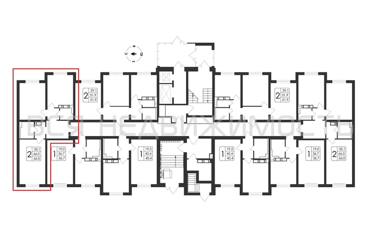 2-комнатная квартира, 66кв.м - изображение 1
