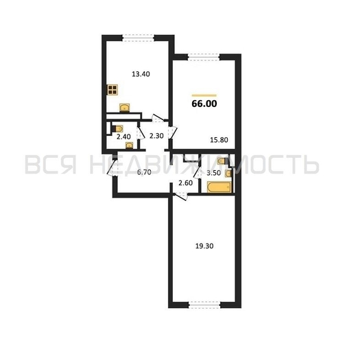 2-комнатная квартира, 66кв.м - изображение 0