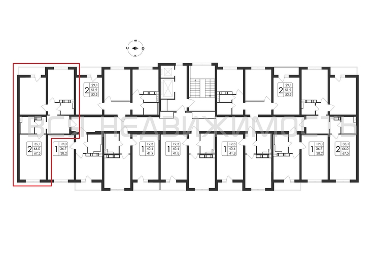 2-комнатная квартира, 67.5кв.м - изображение 1