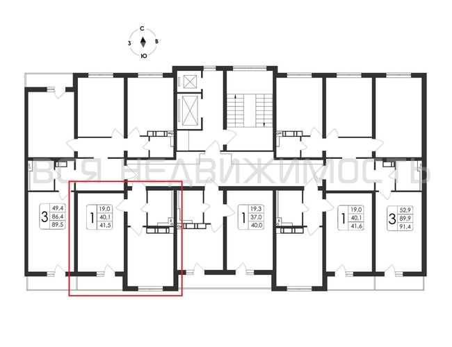 1-комнатная квартира, 41.5кв.м - изображение 1