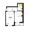 1-комнатная квартира, 41.9кв.м - изображение 1 1-комнатная квартира, 41.9кв.м - изображение 1