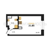 квартира-студия, 21,85кв.м. - изображение 1