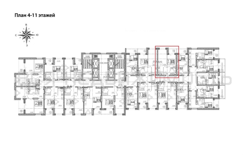 1-комнатная квартира, 37.72кв.м - изображение 1