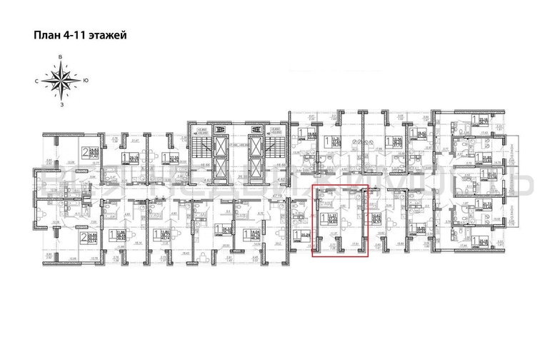 1-комнатная квартира, 38.6кв.м - изображение 1