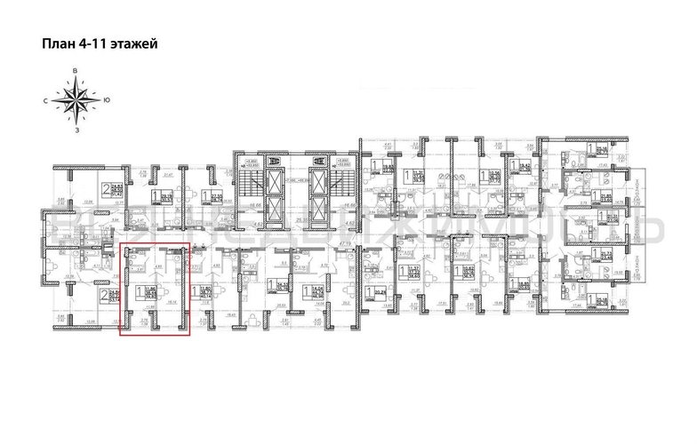 1-комнатная квартира, 39.82кв.м - изображение 1