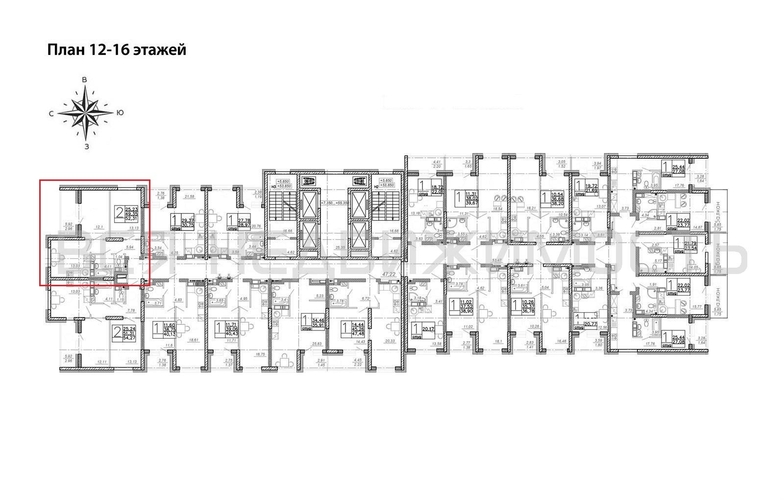 2-комнатная квартира, 52.31кв.м - изображение 1