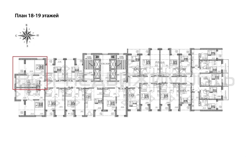 2-комнатная квартира, 52.28кв.м - изображение 1