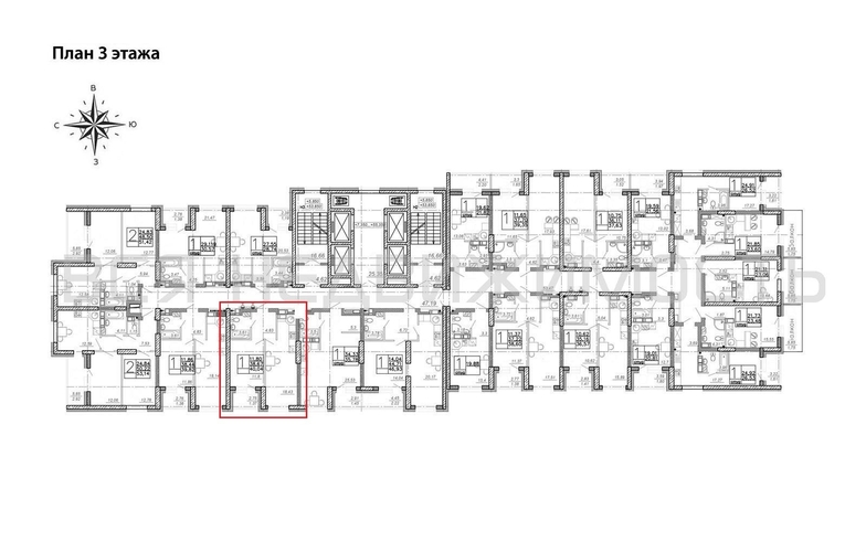 1-комнатная квартира, 40.04кв.м - изображение 1