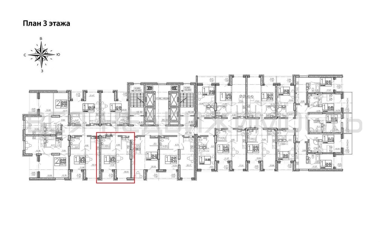 1-комнатная квартира, 40.04кв.м - изображение 1