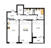 2-комнатная квартира, 74.4кв.м - изображение 1