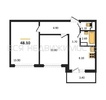 2-комнатная квартира, 48.1кв.м - изображение 1 2-комнатная квартира, 48.1кв.м - изображение 1