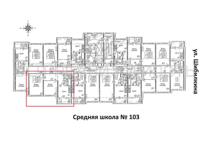 2-комнатная квартира, 48.1кв.м - изображение 1