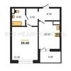 1-комнатная квартира, 39.4кв.м - изображение 1