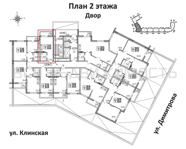 квартира-студия, 22,95кв.м. - изображение 1