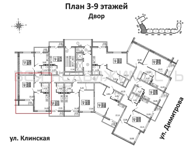 1-комнатная квартира, 42.69кв.м - изображение 1