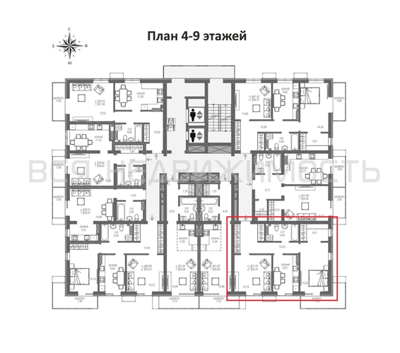 2-комнатная квартира, 69.15кв.м - изображение 1