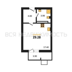 квартира-студия, 29,28кв.м. - изображение 1
