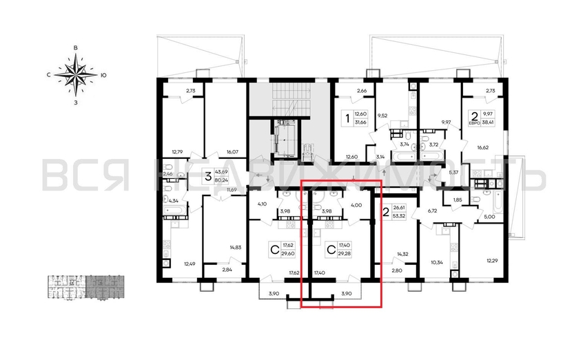 квартира-студия, 29,28кв.м. - изображение 1