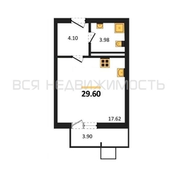 квартира-студия, 29,6кв.м. - изображение 1