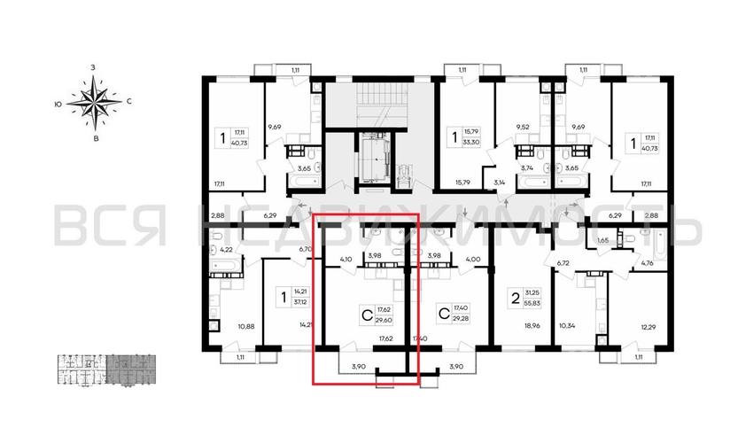 квартира-студия, 29,6кв.м. - изображение 1