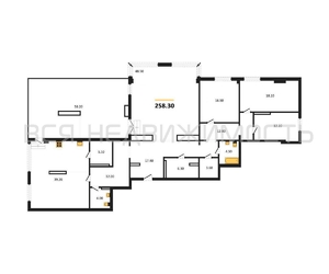 4-комнатная квартира, 258.3кв.м 4-комнатная квартира, 258.3кв.м - изображение 1