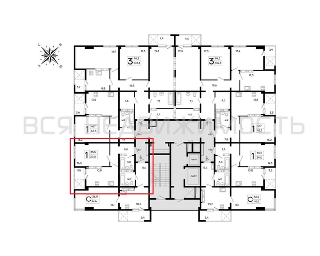 1-комнатная квартира, 39кв.м - изображение 1