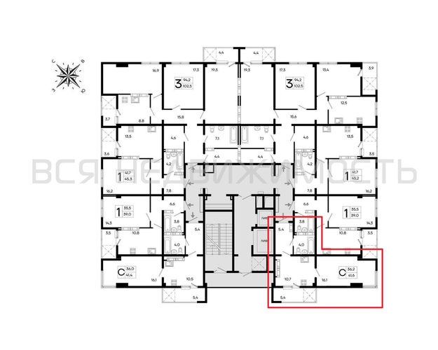 1-комнатная квартира, 41.6кв.м - изображение 1