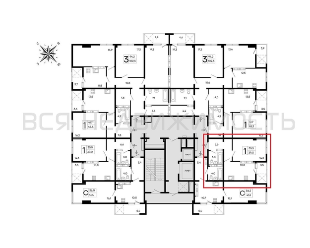1-комнатная квартира, 39кв.м - изображение 1