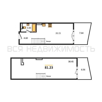 1-комнатная квартира, 81.23кв.м - изображение