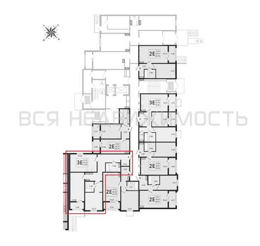 2-комнатная квартира, 77.98кв.м - изображение 1
